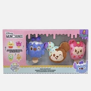 Disney Munchlings Plush Set - Mickey, Minnie, Stitch  & A Mystery 6 Inch Plush